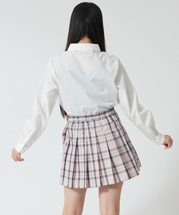 WEGO 【SCHOOLITEM】スクールプリーツスカート レッドチェック2