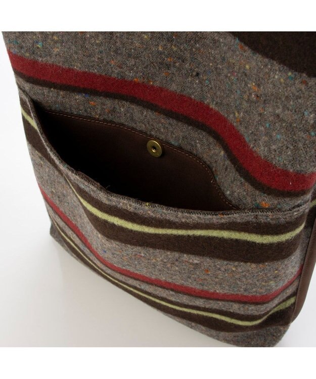 UNBILLION ペルケ perche / モバイルショルダー付きリサイクルウールトート ブラウン