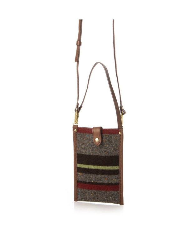 UNBILLION ペルケ perche / モバイルショルダー付きリサイクルウールトート ブラウン