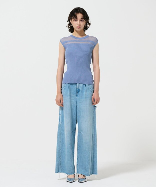 GRACE CONTINENTAL ペインターデニムパンツ サックス