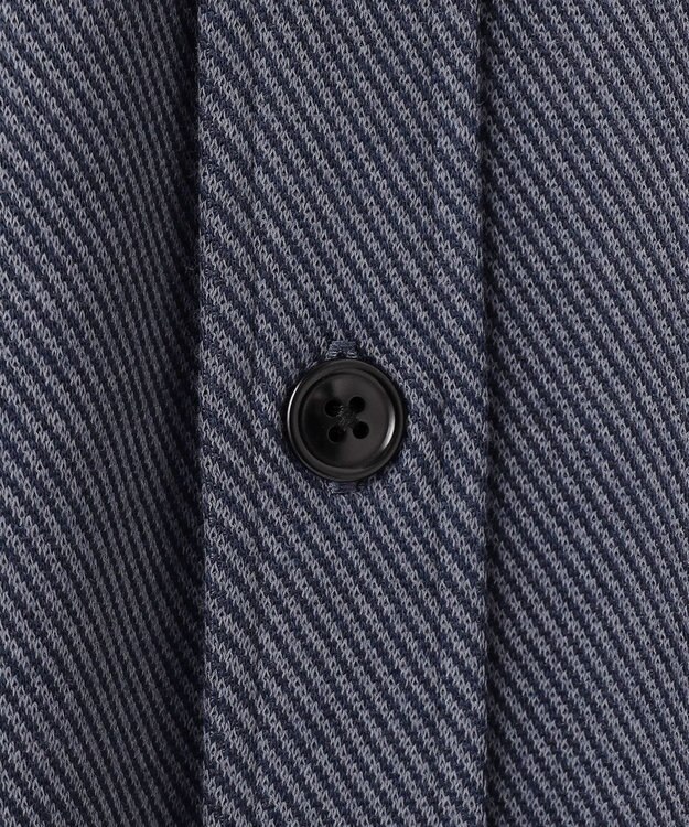 J.PRESS MEN ウールコットン ダブルカバーツイルシャツ ネイビー系