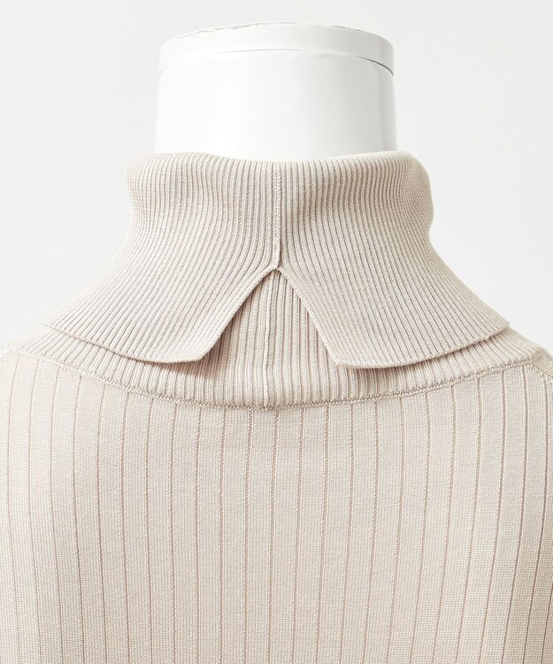 23区 【エステータ】シルクリブ タートルニット グレージュ