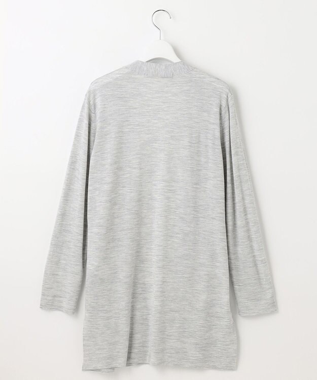 自由区 L 【洗える】CARIAGGI スーパーエクストラファインメリノ ニットカーディガン ライトグレー系