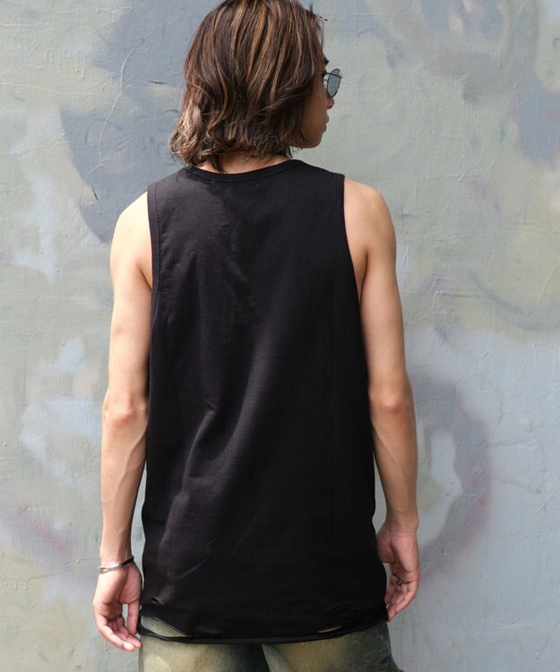 WEGO ダメージタンクトップ ブラック