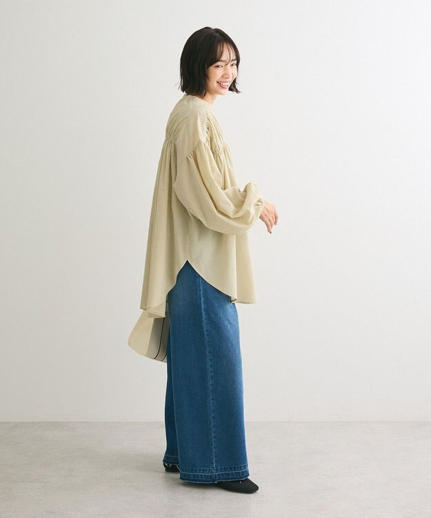 Green Parks シャーリングボリュームチュニック Olive