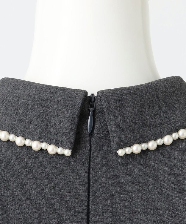 23区 【R(アール)】ダブルクロス パールカラーシャツブラウス グレー系