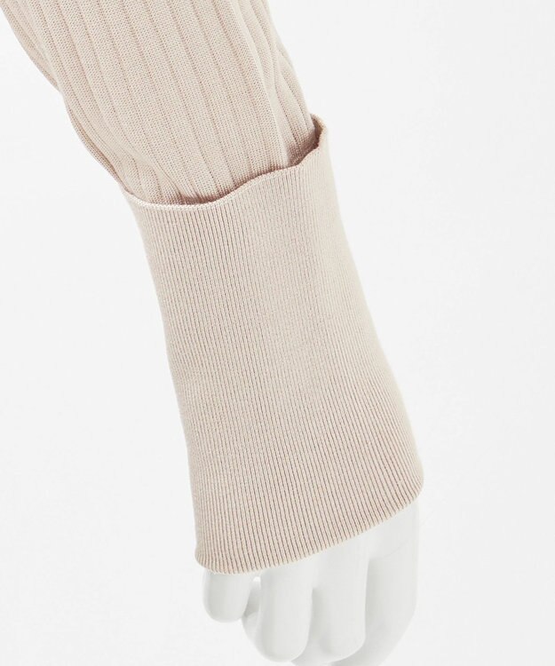 23区 【エステータ】シルクリブ タートルニット グレージュ