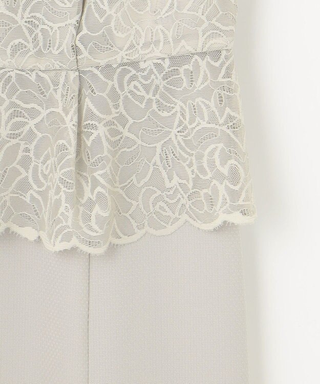 自由区 【カタログ掲載・洗える】レースブラウスコンビ ワンピース サンドベージュ