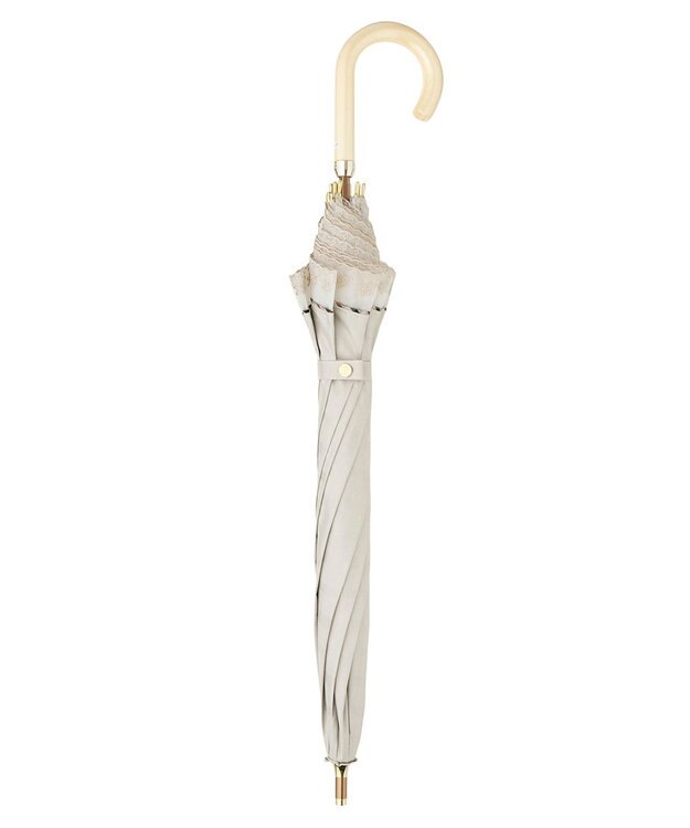 MOONBAT DAKS(ダックス) 晴雨兼用日傘 長傘 ハウスチェックジャカード×オーガンジーレース ベージュ