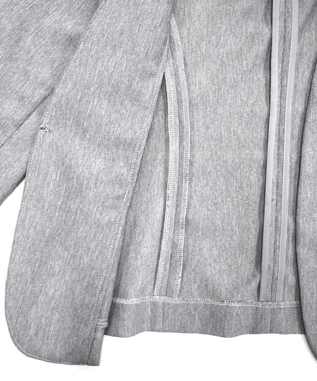 Tiaclasse 【吸水速乾・接触冷感・UVケア・防シワ・洗える】カチオンテーラードジャケット チャコールグレー