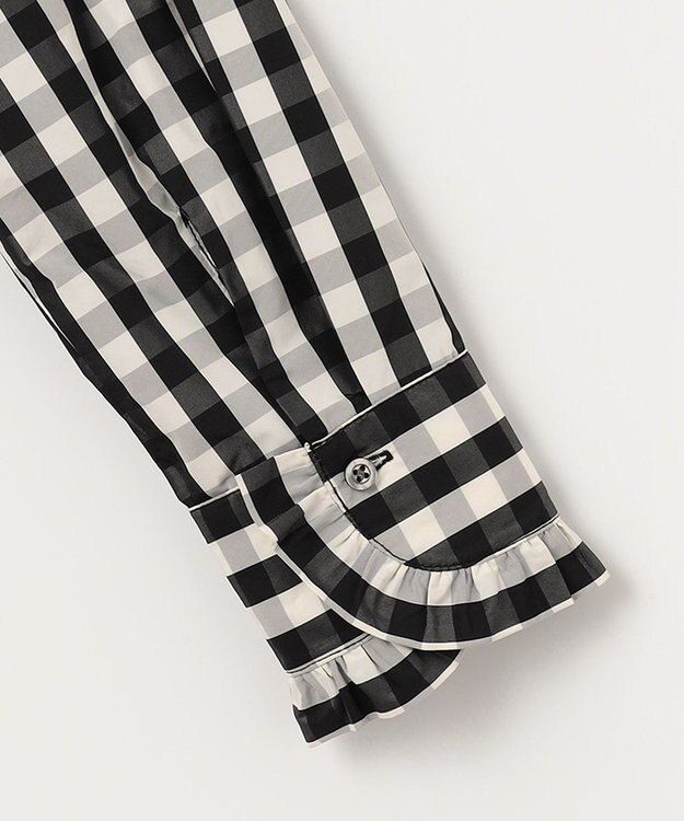 組曲 【洗える】ハイカウントタフタ ワンピース ブラック系4