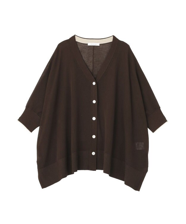 AMERICAN HOLIC 接触冷感ポンチョニットカーディガン Brown
