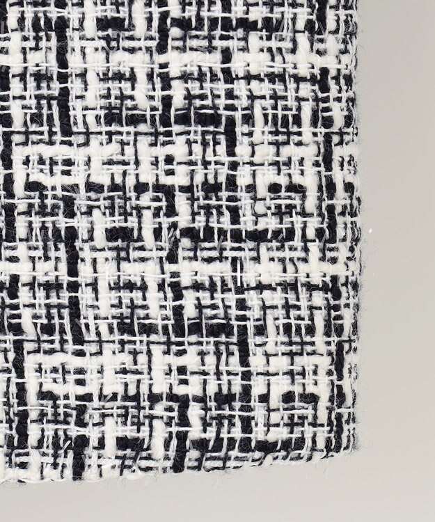 ANY ファンシーラメツイード ノーカラージャケット ホワイト系3