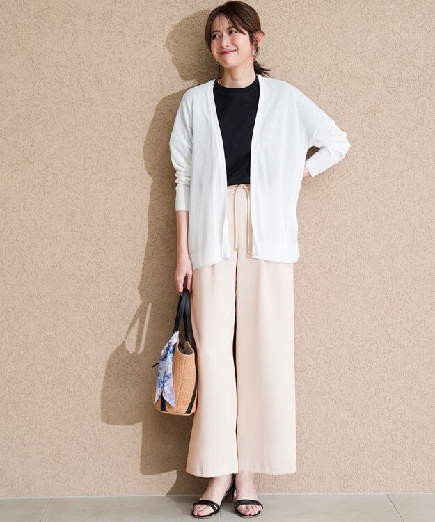 ANY SIS S エアリーライト ニットカーディガン オフ