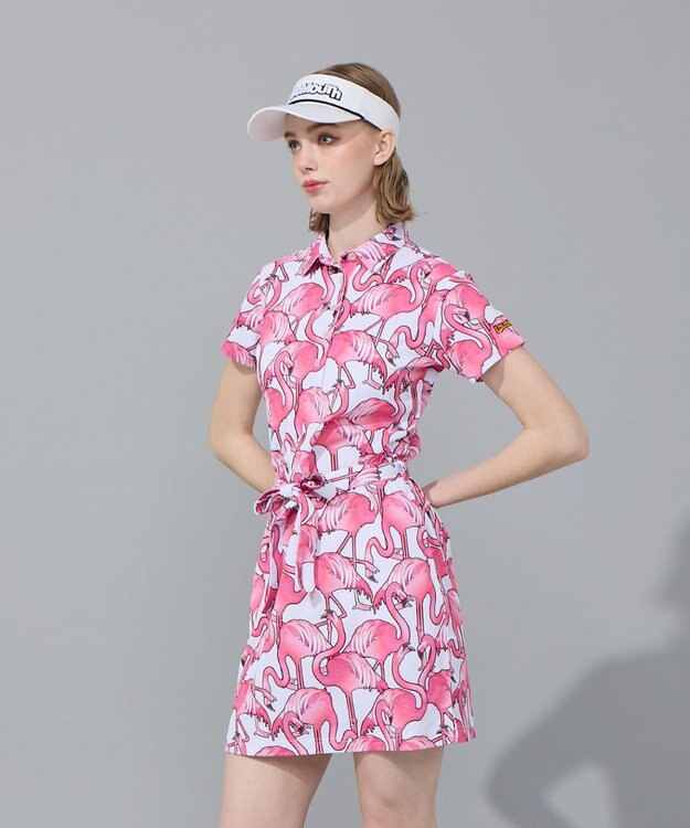 FILA GOLF／marie claire 【Loudmouth】柄ワンピース Pink Panic