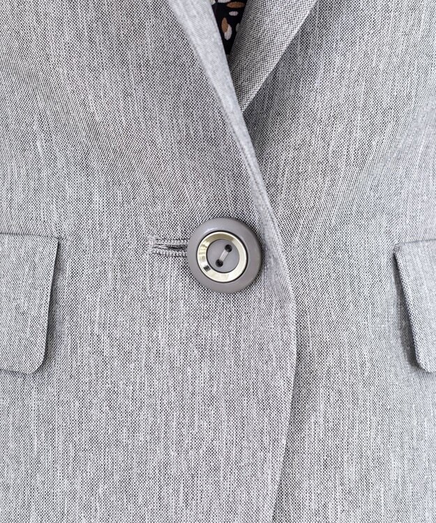 Tiaclasse 【吸水速乾・接触冷感・UVケア・防シワ・洗える】カチオンテーラードジャケット チャコールグレー