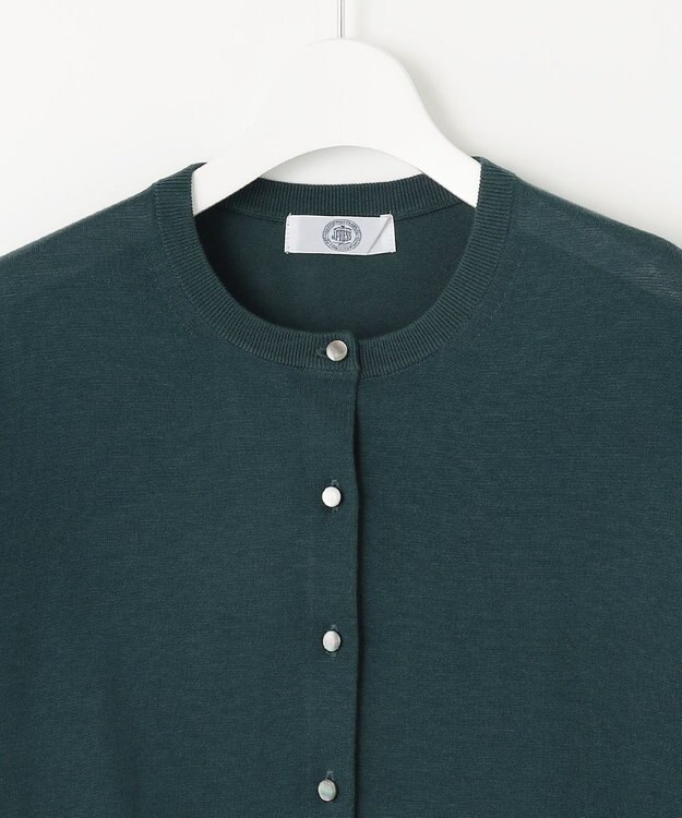 J.PRESS LADIES S 【WEB限定カラーあり・洗える・抗菌防臭】コットンアセテート カーディガン ダークグリーン系