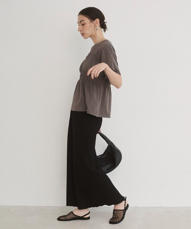 WEGO 【ANGIE VINTAGE】ビスチェ風シャーリングT スミクロ