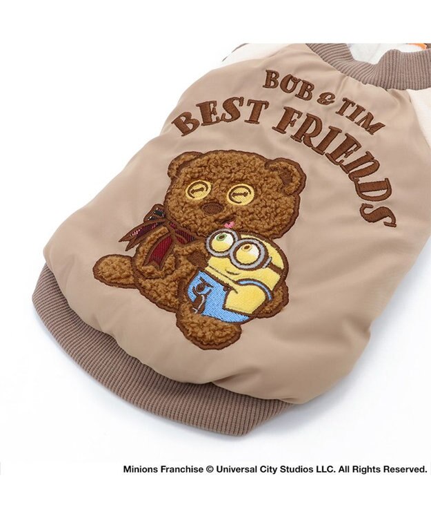 PET PARADISE ミニオン ボブ＆ティム スカジャン 小型犬 茶系