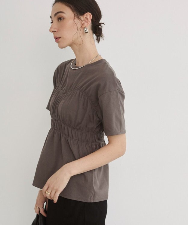 WEGO 【ANGIE VINTAGE】ビスチェ風シャーリングT スミクロ
