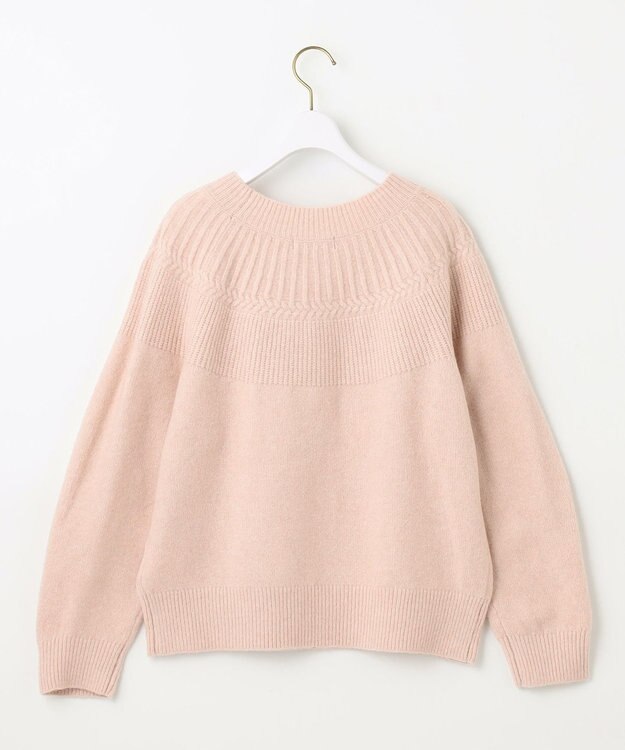 ANY SIS 【洗える】ソフトタッチ求心 ニット ペールピンク