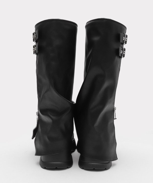 WEGO 厚底カバーロングブーツ ブラック