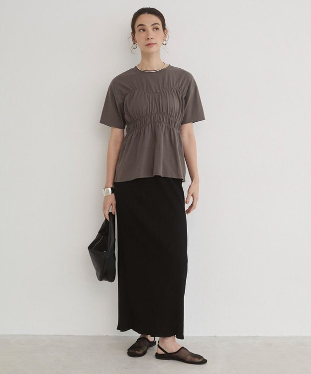 WEGO 【ANGIE VINTAGE】ビスチェ風シャーリングT スミクロ