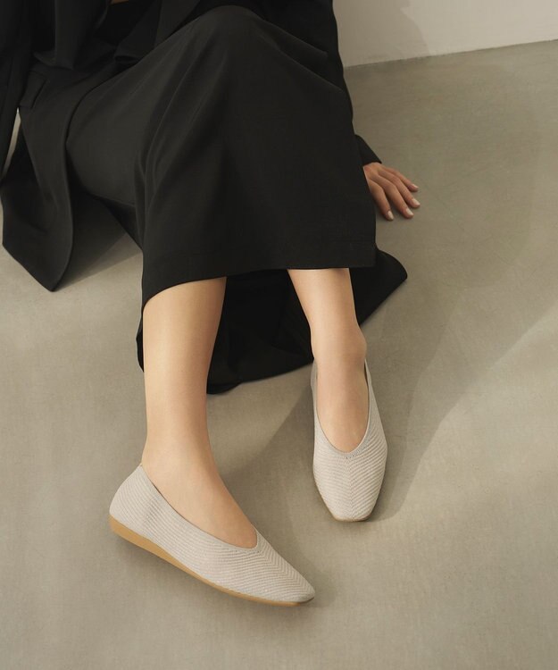 steppi シースルー スクエア パンプス オフホワイト