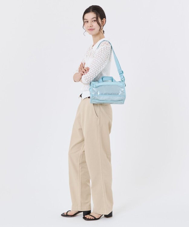LeSportsac MINI DUFFEL CROSSBODY/アクアブルーシャイン アクアブルーシャイン