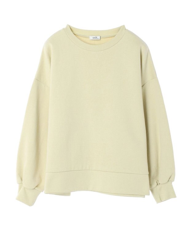 earth music&ecology サイドボタンダンボールプルオーバー Yellow