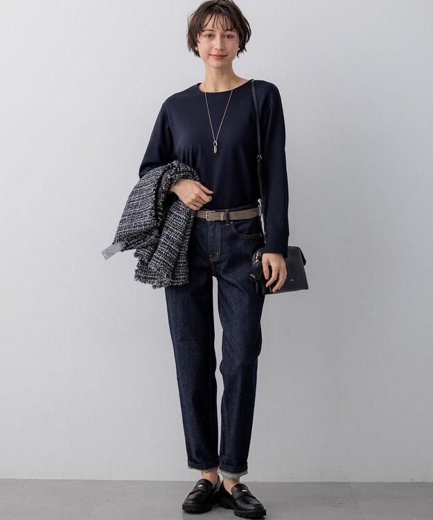 23区 【先行予約】バックボタン TEEブラウス ネイビー系