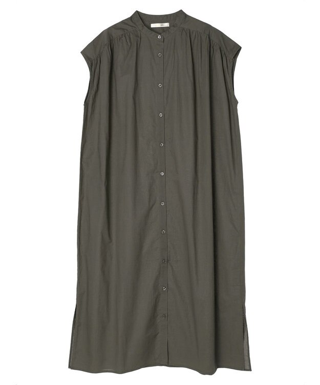 Green Parks ・Ｐｅｔｉｔ　Ｆｌｅｕｒ　カラーシャツワンピース Charcoal Gray