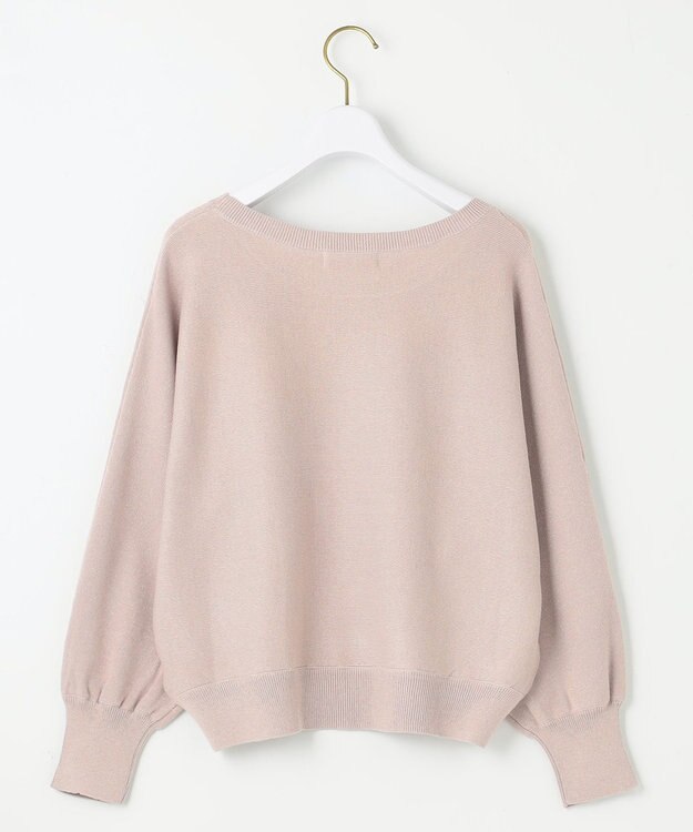 ANY SIS 【洗える】パフスリーブラメ ニット ピンク