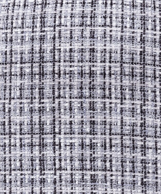 Tiaclasse 【洗える】大人華やかなツイードフレアスカート グレー