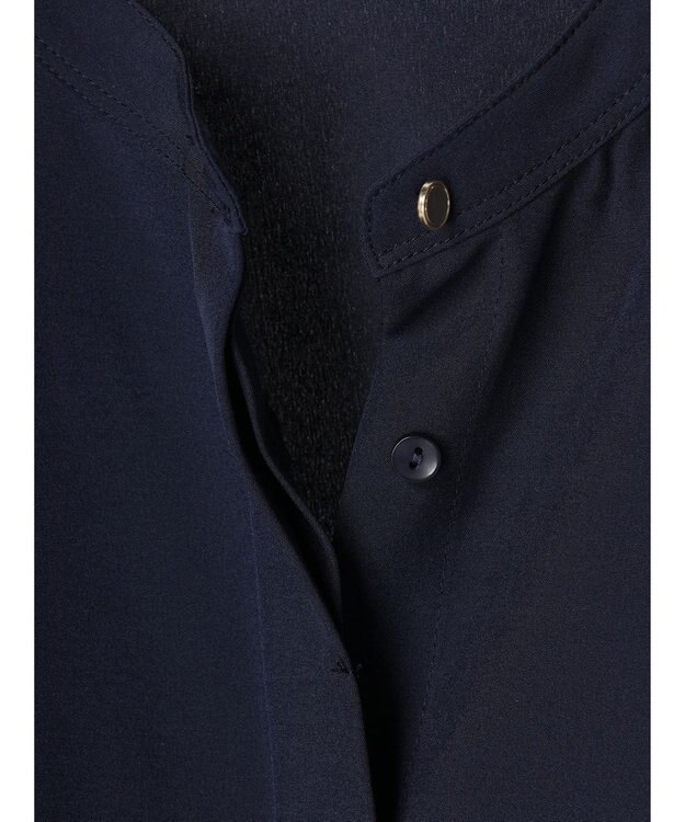 Green Parks イージーケア　比翼ボタンチュニック Dark Navy
