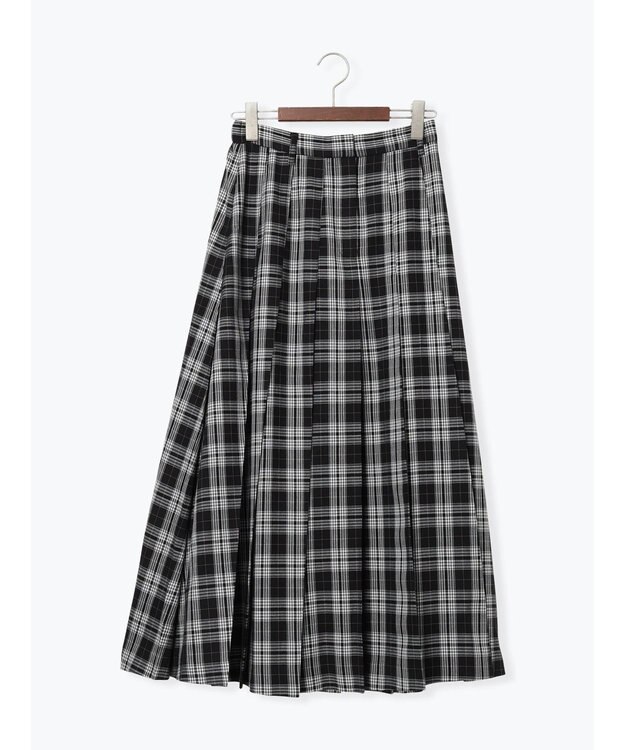 Te chichi チェックアソートロングプリーツスカート オフホワイト