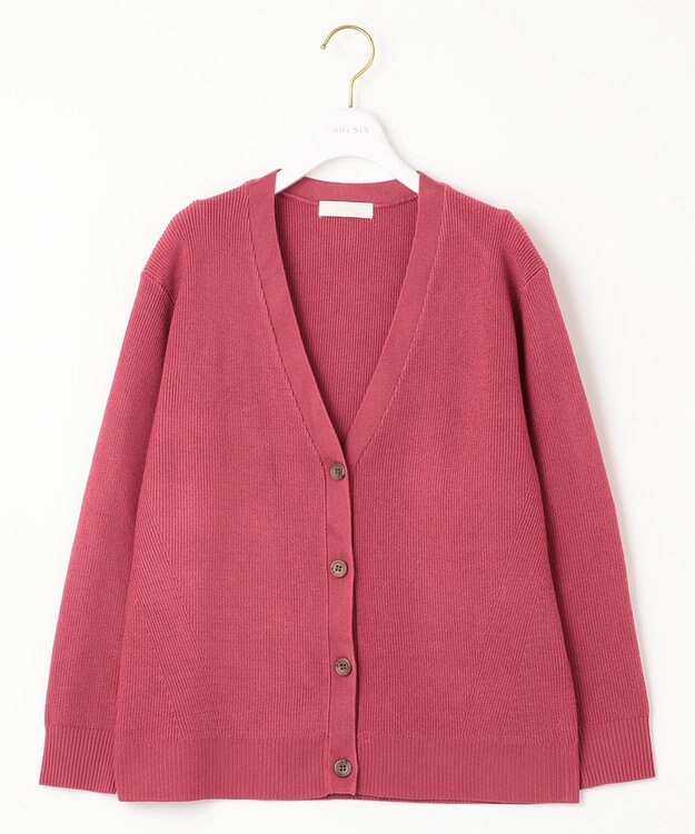 ANY SIS 【洗える】彩色兼美 カーディガン ローズピンク