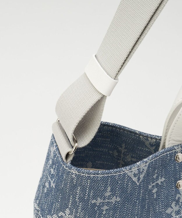 russet デニムジャガード2WAYビッグトートバッグ(CE-1687) Indigo