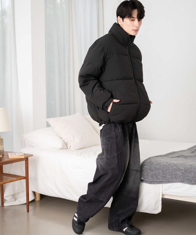 WEGO 【ユニセックス着用ITEM】パデッドブルゾン ブラック