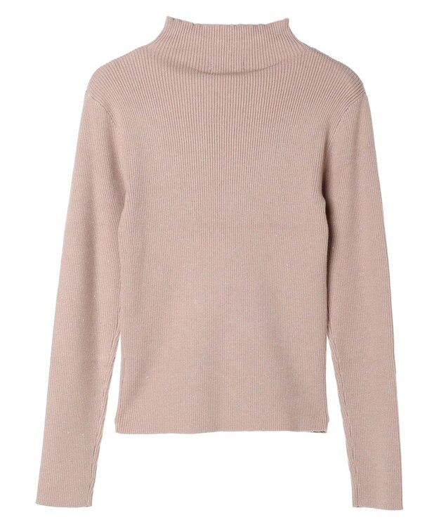 earth music&ecology ハイネックラメニットプルオーバー Mocha