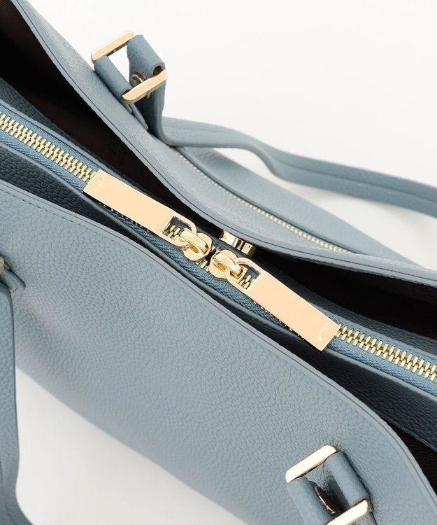 LA BAGAGERIE ベーシック　フェイクレザートート ライトブルー