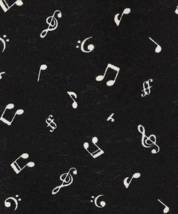 ANY KIDS 7days 裏シャギー 総柄ガーリーパンツ ブラック×音符