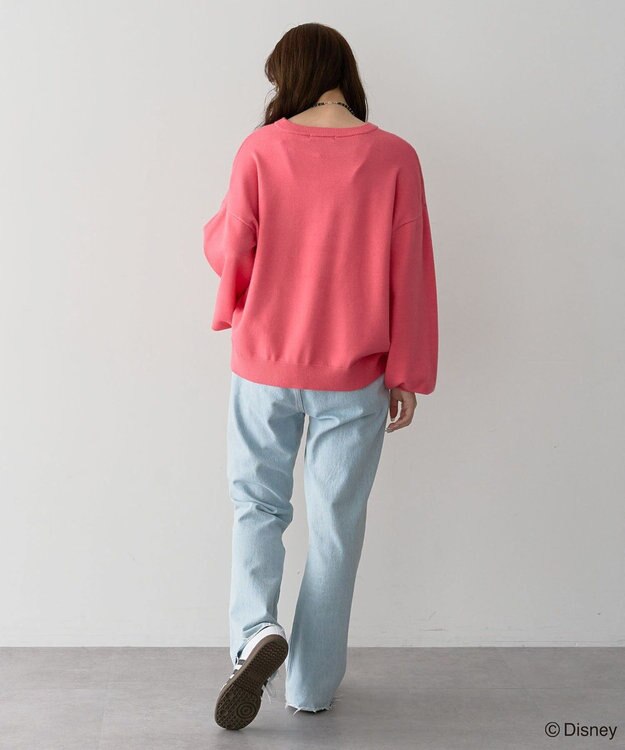 Green Parks ミッキー＆フレンズ／ジャガードニットプルオーバー Pink