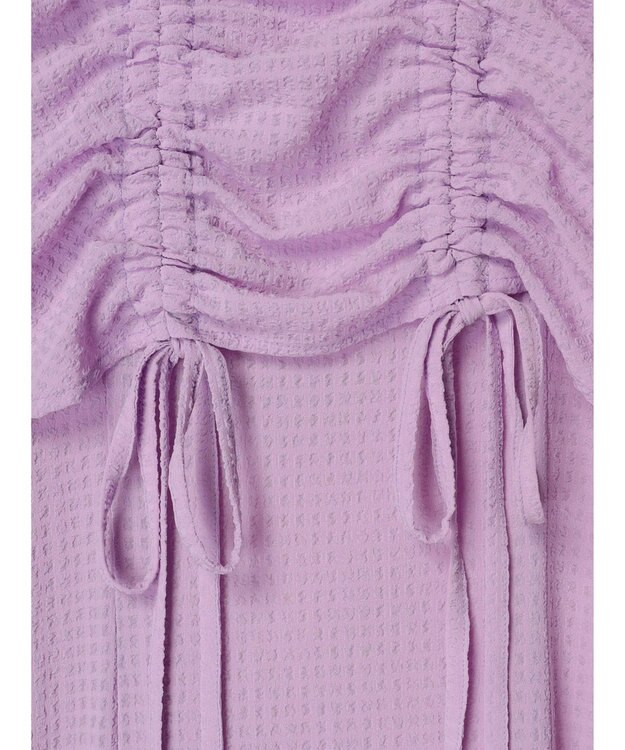 earth music&ecology ＳＥＴ２点パフスリーブブラウス＋キャミワンピース Purple