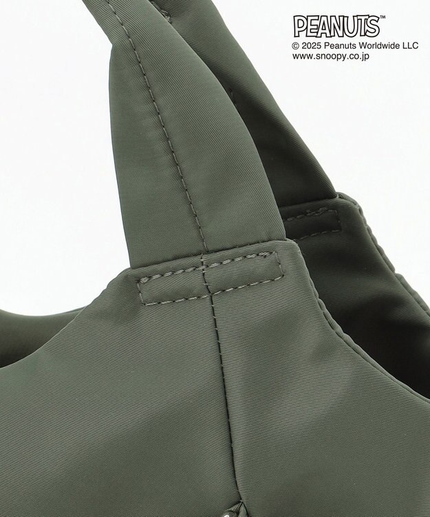 Y'SACCS SNOOPYデザイン　ギャザー2wayミニトート カーキ