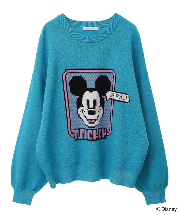 Green Parks ミッキー＆フレンズ／ジャガードニットプルオーバー Blue