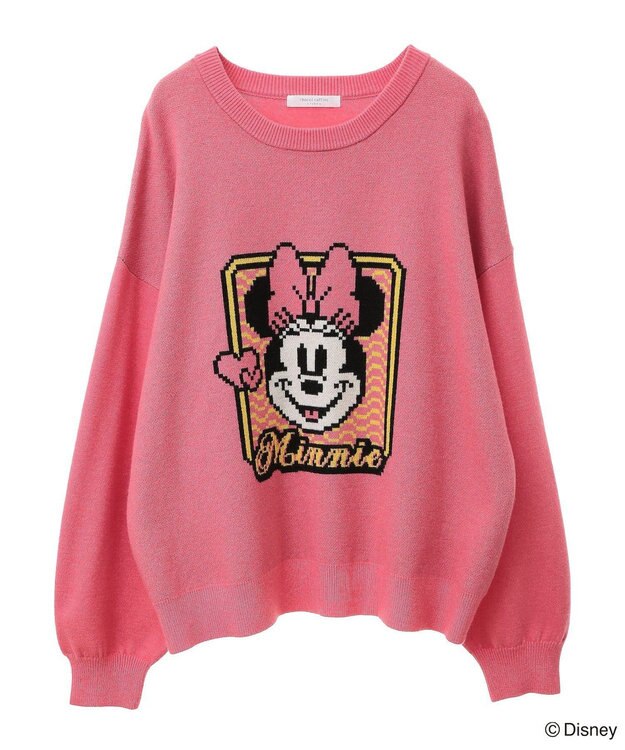 Green Parks ミッキー＆フレンズ／ジャガードニットプルオーバー Pink