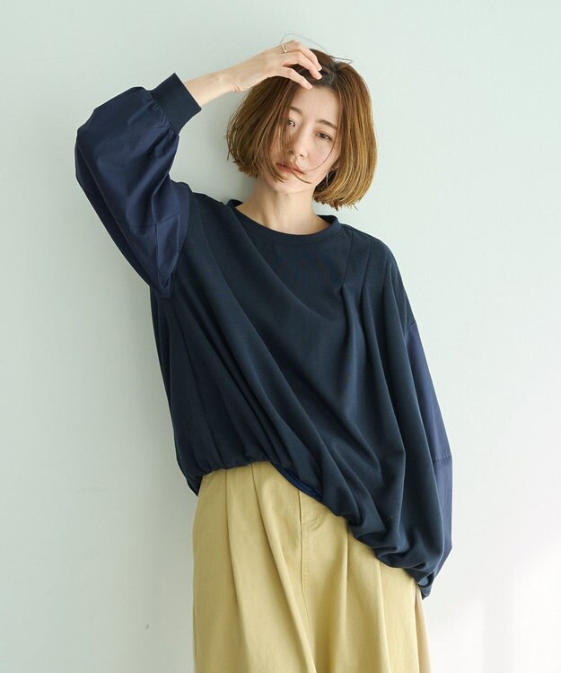 YECCA VECCA アシメバルーンプルオーバー Gray