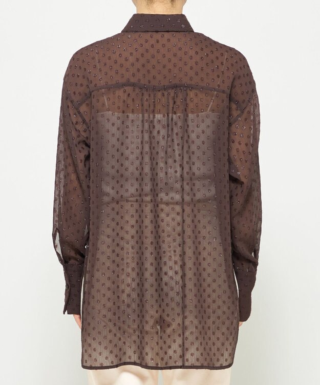 uncrave シアードットジャガード シャツ ブラウン