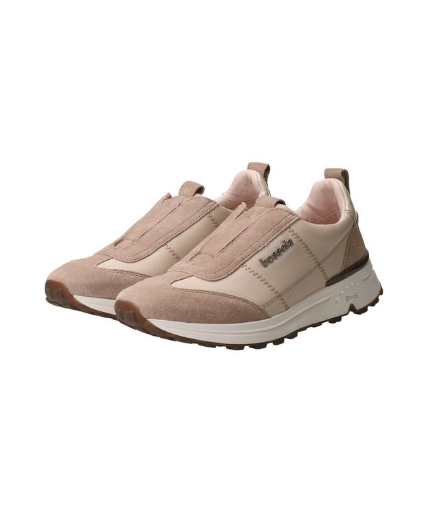 INTER-CHAUSSURES 【BUSSOLA】スリッポンスニーカー ベージュコンビ